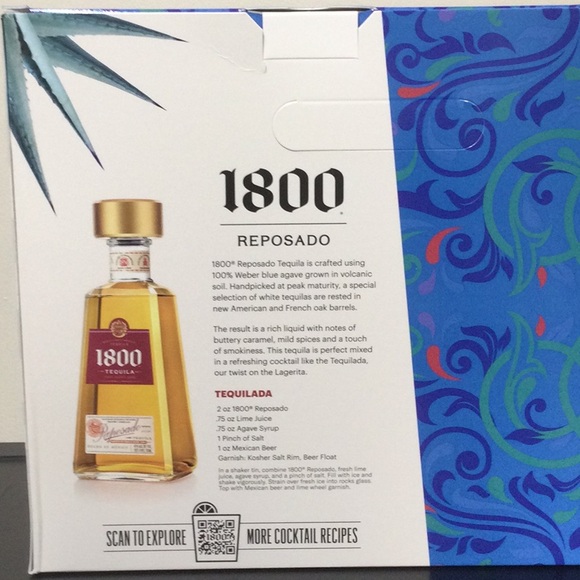 New 1800 Tequila Gift Set Box - Picture 4 of 4